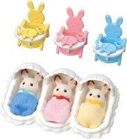 Chocolate Rabbit Triplets Care Set