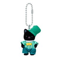 Black Charcoal Cat Key Chain